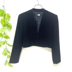 ソワールベニール✨ノーカラーボレロ ブラック 11AR 上品フォーマル