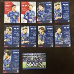 カルビー ポテトチップス 日本代表 2024 トレカ サムライブルー　10枚