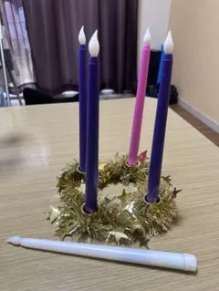 クリスマス飾りまとめ売り リース オーナメント LEDキャンドル付きのサムネイル