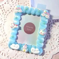 【訳あり】ホイップデコ トレカケース B8 硬質ケース♡ユニコーン♡水色 白