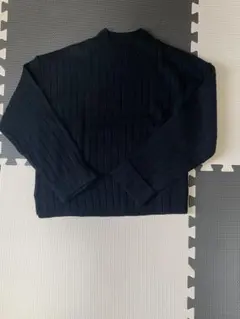 GU ワイドリブハイネックセーター長袖 ブラックMサイズ