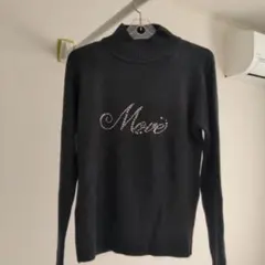 黒いタートルネックセーター L