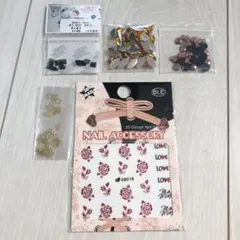 新品未使用ネイルシール　ネイルアート用品　秋カラーネイルパーツ　5点セット