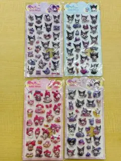 立体3Dキャラクターシール　　4シートセット