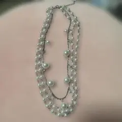 三連パール ネックレス