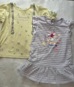 マザウェイズ フリルレースTシャツ 110cm 2枚セットのサムネイル