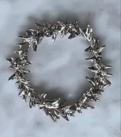 L*❢様 台座 シルバー スフィア 天然石 ディスプレイ 置物 リーフデザイン