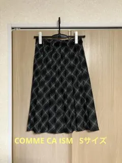 COMME CA ISM チェック柄プリーツスカート S