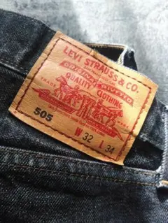 日本製　00s LEVI'S 505　ブラックデニム W32 L34