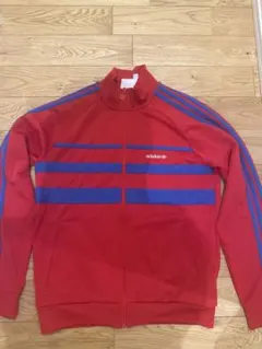 adidas 赤 ストライプ ジャージ