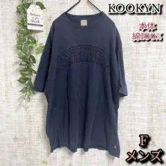 【KOOKYN】トップス　F　メンズ　綿100%　Tシャツ　ネイビー　カジュアル