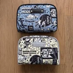 【未使用品】ディズニー 100周年 ミッキー&フレンズ ポーチ 2点セット