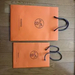 HERMES ショップ紙袋 大小2点セット