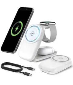 ワイヤレス充電器 3in1 折り畳み式 Magsafe充電器