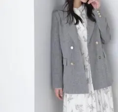 ナチュラルビューティーベーシック　Oggi掲載　ダブルブレストボクシージャケット