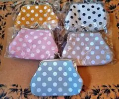 がま口財布ミニ財布 小物入れ 小銭入れ財布 5色組　９月末日まで限定