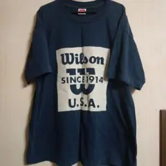 Wilson ウィルソン Tシャツ 古着 ヴィンテージ 半袖 ネイビーのサムネイル