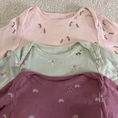 next 長袖ロンパース 3点セット ユニコーン・虹