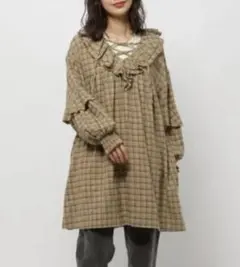 ニコアンド　ブラウス　ラッフルチュニック