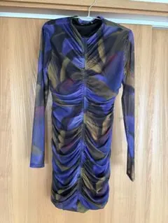 ZARAシースループリントミニワンピース