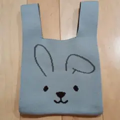 ラヴィットの顔 手提げ袋 グレー