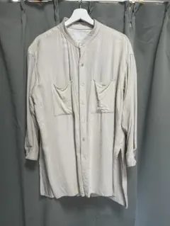 TICCA バンドカラーシャツ 長袖 ベージュ