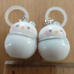 雪だるまチャーム グレイ 2個セット