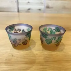 氷コップ グラス デザートグラス コンポート 気泡 手吹き ガラス 
