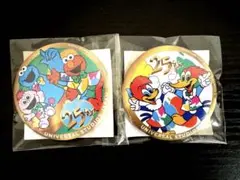 USJ 25周年記念 缶バッジ 2種セット 非売品