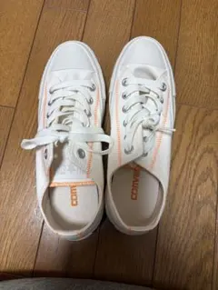 新品未使用 CONVERSE オールスター ホワイト オレンジステッチ 24cm