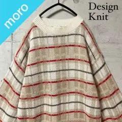 No.364 VINTAGE USA古着 ニット セーター 総柄ニット チェック