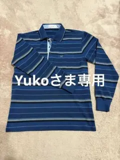 ネイビー ストライプ ポロシャツ