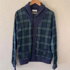 【BEAMS】チェック柄 カーディガン Mサイズのサムネイル