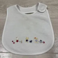 【familiar】スタイ よだれかけ 白 刺繍