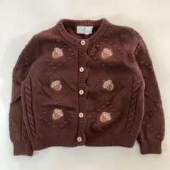 H&M ブラウン カーディガン 3-4歳