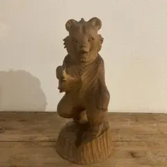 ロシア 民芸品 クマ 木彫り カラクリおもちゃ ボゴロツコエ