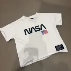 NASA ホワイト Tシャツ サイズ100★アメリカ国旗付きのサムネイル