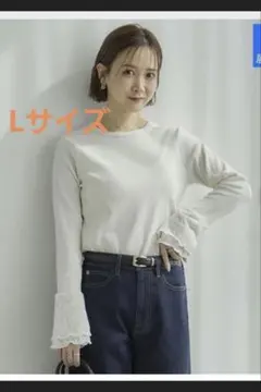 ☆mysa closet☆袖重ねレース☆長袖トップス☆L