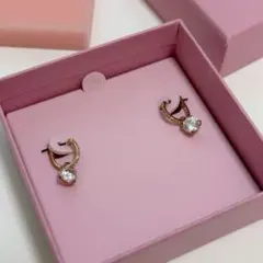 SWAROVSKI Stilla ドロップピアス ローズゴールドトーン