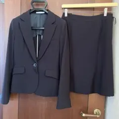 AOKIレディーススーツSSネイビー les muse スカートセットアップ