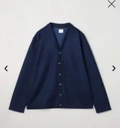 coen ニットライクカーディガン　XL ネイビー