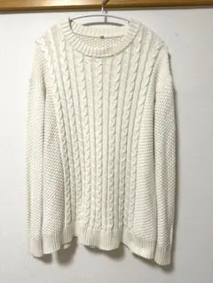 美品　無印良品　コットンセーター　X L ホワイト