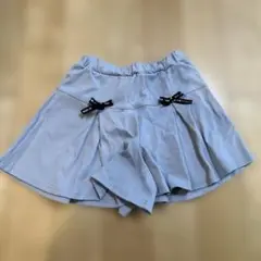 しまむら　サイズ１５０　ライトブルー フレアスカート ショートパンツ