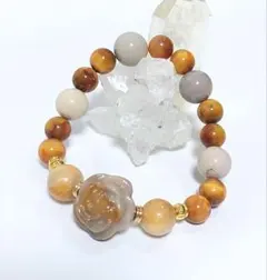 天然石 アラシャンのウサギモチーフ （アラシャン）付ブレスレット