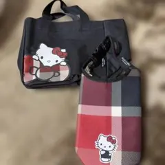 HELLO KITTY チェック柄バッグセット