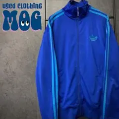 《US古着》adidas アディダス トラックジャケット ロゴ刺繍 メンズM程
