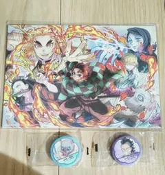 鬼滅の刃 アートボード&くら寿司コラボ缶バッジセット