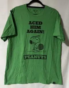 UNIQLO☆スヌーピーTシャツ☆グリーン☆Ｌサイズ美品！