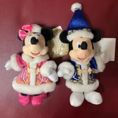 ミッキー ミニー ぬいぐるみバッジ 2014クリスマス
