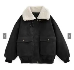 GRL(グレイル)　襟2Wayレザージャケット　クリスマス